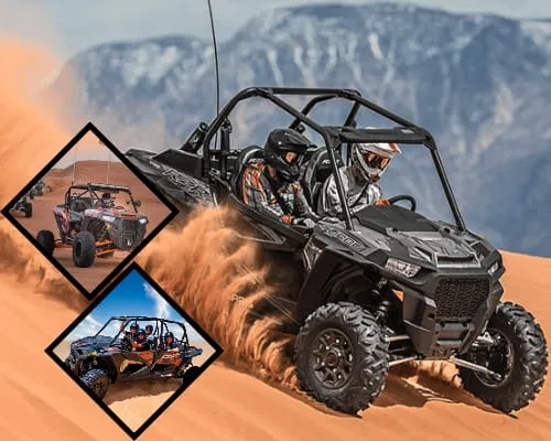 Polaris RZR 1000 buggy in Dubai desert